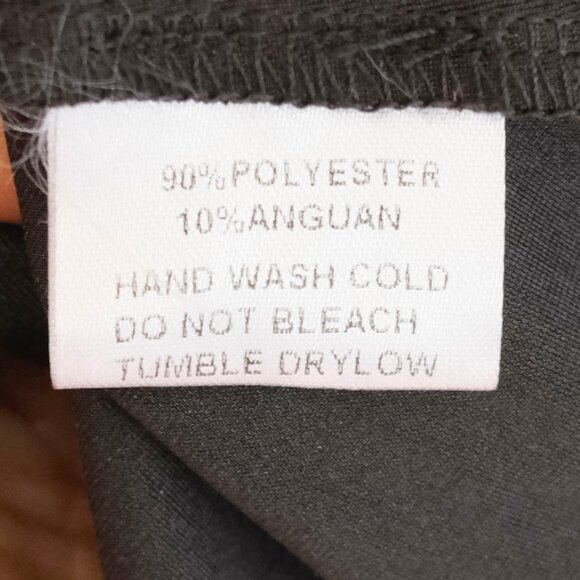 Gracia - Black Knit Blouse with Oversized Ruffle - Size Large - Picture 10 of 10